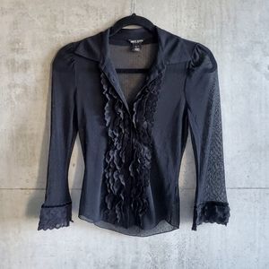 GUESS / Black sheer blouse / Size XS